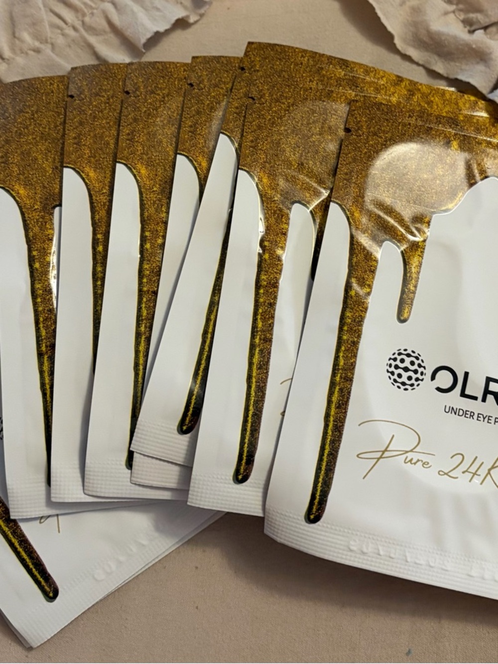 Olrom NWT Pure 24K Gold Under Eye Patch - Gold 10 per pack